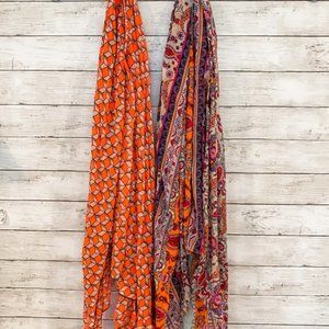 Set of 2 Bright Scarves